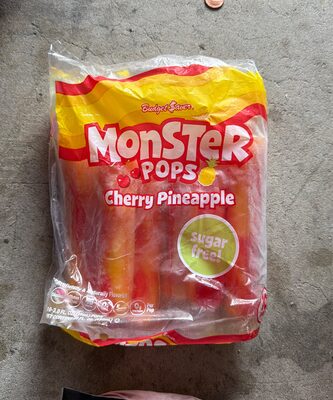 Budget Saver Monster slushed pops Cherry pineapple